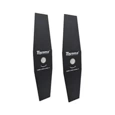 Kit 02 Lâminas para Roçadeira com 2 Pontas em Aço com Adaptador de Furo 350×25,4×2,0mm Universal