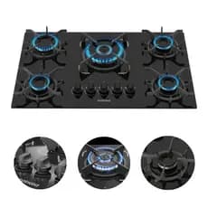 Fogão Cooktop 5 Bocas Itatiaia Tripla Chama Trempe Ferro Fundido Itacook Premium