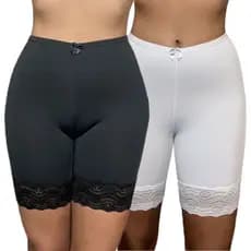 KIT 2 BERMUDA SHORTS ANÁGUA SEGUNDA PELE PARA USAR VESTIDOS POLIESTER