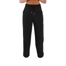 Calça Pantalona Feminina Tecido Duna Cintura Alta com Bolsos