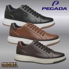 Sapatenis Masculino Couro Pegada Ortopedico Conforto