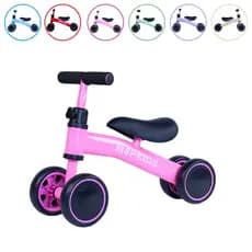 Bicicleta De Equilíbrio 4 Rodas Bebê Sem Pedal Infantil Quadro Metal