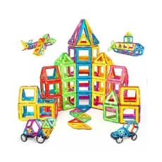 Brinquedo de Montar Blocos Magnéticos Educativo 168 Peças