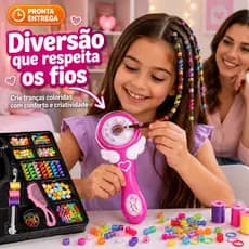 Brinquedo  De Fazer Trança Tererê Com 176 Acessórios Completo