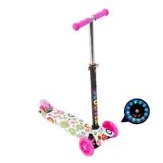Brinquedo Patinete Infantil Estampados 4 Rodas de PU Led Radical