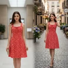 Vestido Feminino Curto Camponesa Floreado Alcinha com Bojo e Forro - Moda Casual e Elegante