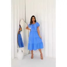 Vestido Feminino 3 Marias com Cinto ,Botões na Frente e  Elegância - Moda Casual