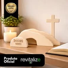 Escultura Decorativa Jesus Vive Moderno Sala Quarto Escritório Ideal para Decoração Casa Presente