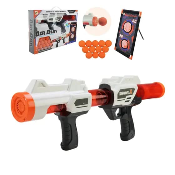 Kit de Tiro ao Alvo Completo — Brinquedo de Tiro Infantil + 12 Bolas + Alvo