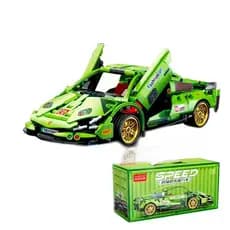 Supercarro 1:18 bloco de montar com Fricção e Portas que Abrem 451 Peças
