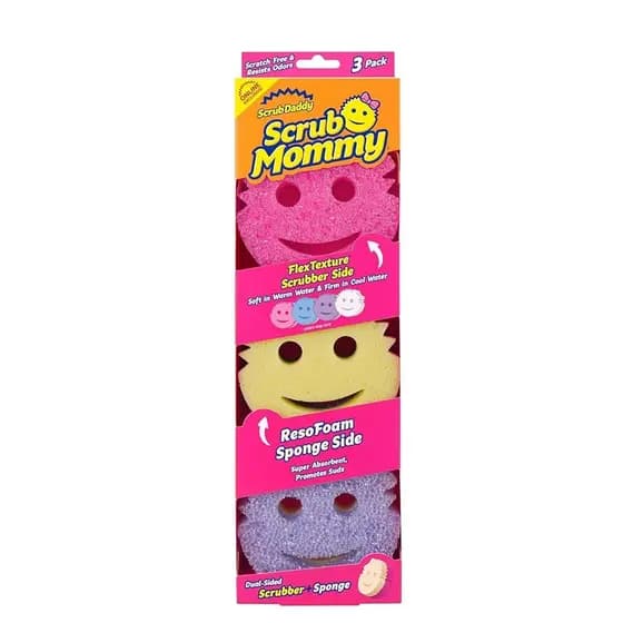 ScrubMommy Purificador De Pratos + De Limpeza Sem Arranhões Cozinha , Banheiro + Seguro Para Múltiplas S