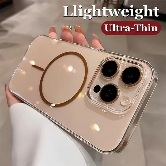 Capa De Telefone Magnética Transparente Ultrafina De Alta Qualidade Para iPhone 11 12 13 14 15 16 Pro Max 16 15 14 Plus 