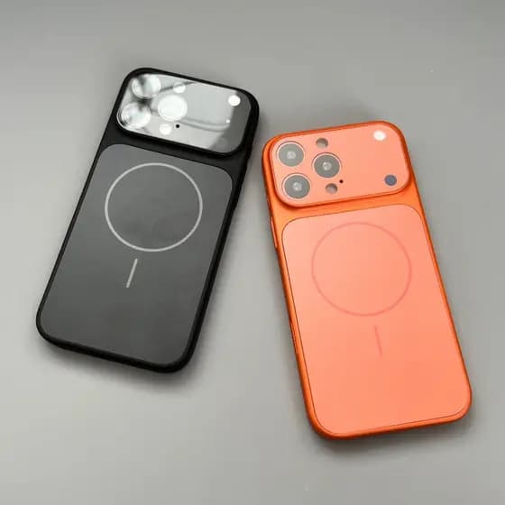 Com Filme De Lente/Capa Dura Fosca Para Pc/Laranja Compatível iPhone 13 14 15 16 17 pro max