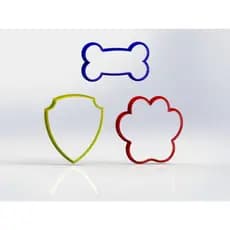 Cortador Kit Patrulha Canina - Pata Osso Escudo