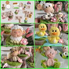 Molde silicone Kit Fazendinha Baby IEDA