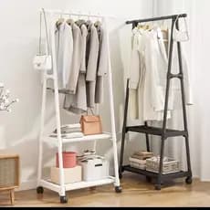 Cabideiro Organizador De Roupas Arara Com Prateleiras Em Aço Prateleira Com Arara Para Cabides