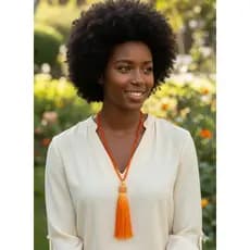 Colar Longo de Cristal com Tassel – Elegância e Estilo em Cada Detalhe! / Colar feminino longo versátil / Max Colar