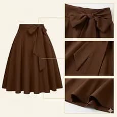 Saia Godê com laço moda evangélica Tamanho único