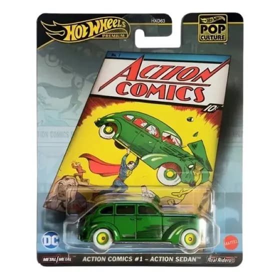 Hot Wheels Pop Culture Action Comics - Action Sedan HXD63 - Mattel