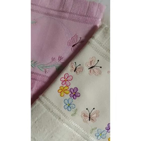 KIT TOALHAS LAVABO JARDIM PERSONALIZADAS