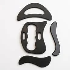 Kit 4 Ferramentas Liberação Miofascial Massagem Gua Sha Corpo Relaxamento Muscular Dor Costas Fisio