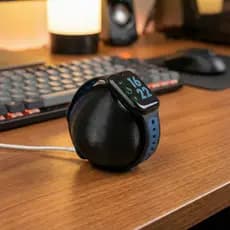 Suporte Apple Watch Base Carregador Mesa | Dock Esférico Elegante Relógio Mesa | Stand SE 7 8 9 Ultra Presente