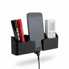 Suporte Organizador Parede Celular Controle Remoto Preto