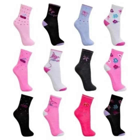Kit 12 Pares Meias Feminina Cano Médio Algodão 36 Ao 40 / Kit com 3, 6 e 12 pares escolha na variação