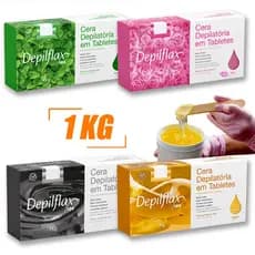 Cera Depilatória Quente Em Tabletes 1 KG Depilflax