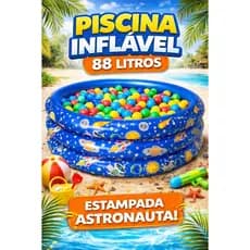Piscina Infantil Inflável Agua E Bolinha 88 Litros Redonda