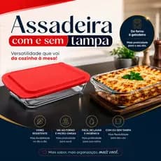 Assadeiras Lasanheira Travessa de vidro Retangular