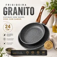 Frigideira Antiaderente Revestimento Nanocerâmico Fogão Indução Gás 20cm 24cm