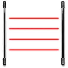 Sensor Barreira Tipo Cerca 4 Feixes 100 Metros IVA 7100 QUAD Intelbras