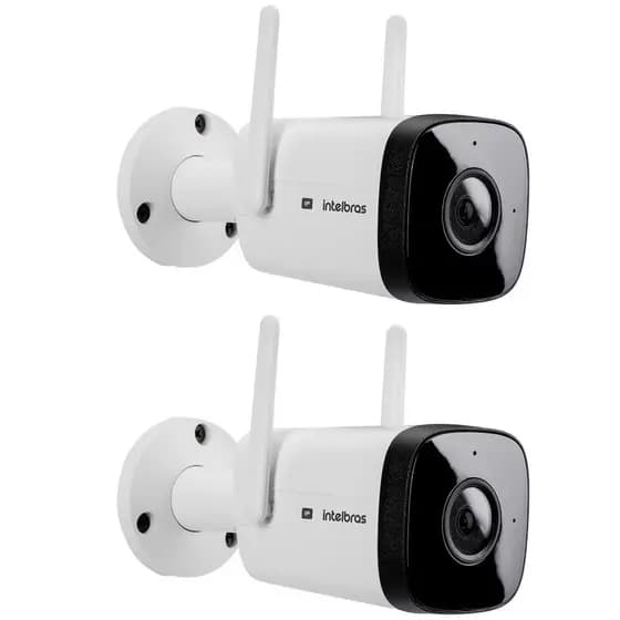 Kit 2 Câmeras IP Wi-Fi 4 Megapixels 30m com Áudio VIPW 1430 B Intelbras