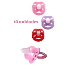 Chupeta Plus Bico Anatômico 10 Unidades Menina Baby Nany