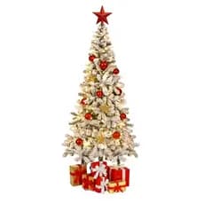 Árvore De Natal Neve 1.50m 230 Galhos Nevada Luxo Pinheiro
