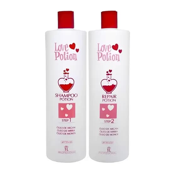 Progressiva Love Potion ( 2 X 1000ml ) Fragrância do tratamento perfumado Cor de cabelo todos