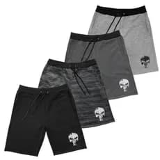 Kit 4 Bermudas Masculina Moletinho Treino Academia Caveira
