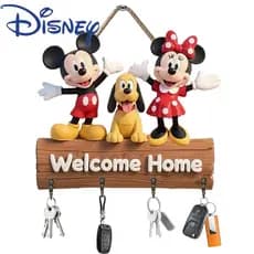 Disney Anime Mickey Minnie Chave De Madeira Gancho Dos Desenhos Animados Mouse Bem-Vindo Casa Decoração Para Presentes
