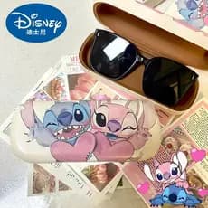 Quente Anime Ponto Anjo Óculos Caso Kawaii Lilo & Stitch Amor Dos Desenhos Animados Crianças Caixa Presentes
