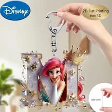 2D Plano , Disney Anime Carta Pequena Sereia Ariel Princesa Acrílico Acessórios Chaveiro Dos Desenhos Animados Presentes