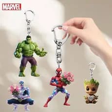 Anime Marvel Chaveiro Hulk Herói Dos Desenhos Animados Kawaii Spiderman Boneca Pingente De Carro Crianças Brinquedos Pre