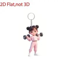 1 Peça , Chaveiro De Menina De Fitness Acrílico Plano 2D , Pingente De Esportes Mochila , Presente De Feriado