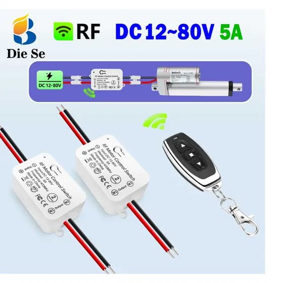Interruptor De Controle Remoto Sem Fio Para Motor , Relé RF 433MHz Dc 12v/24V/48V/72V , De Dianteiro E Reverso