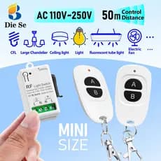 Interruptor de controle remoto sem fio MINI RF 433MHz,módulo de relé AC 110V 220V 240V para lâmpada,luz,LED,ventilador