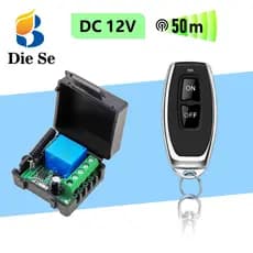 Interruptor de controle remoto sem fio CC 12V 10A Relé para fechadura solenóide eletrônica/LED/porta de liberação