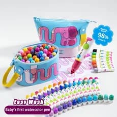 Conjunto de canetas aquarela Little Fat Ding 98% fácil de lavar, jardim de infância, crianças usam caneta aquarela grafi