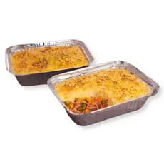 100 Marmitas Alumínio 1,5 Litros D8 Retangular com Tampa - Assar e Delivery