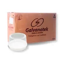 100 Embalagens para Bolo 1kg G32MA Galvanotek - Base Branca e Tampa Alta