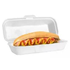 100 Lancheiras de Isopor BH05 para Hot Dog e Lanches - Térmica